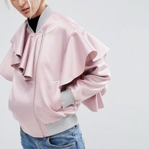 NEW: ASOS Ruffle Bomber | Size: US 8